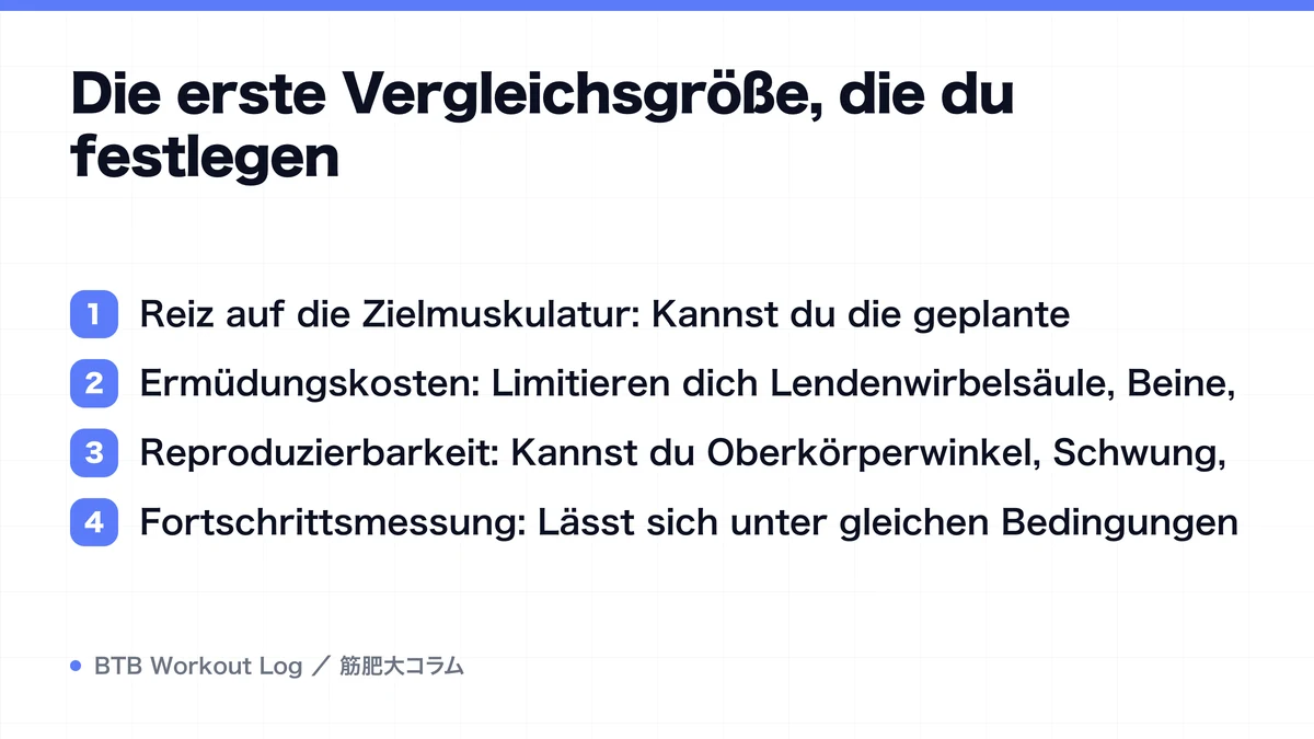 Diagram: Die erste Vergleichsgröße, die du festlegen