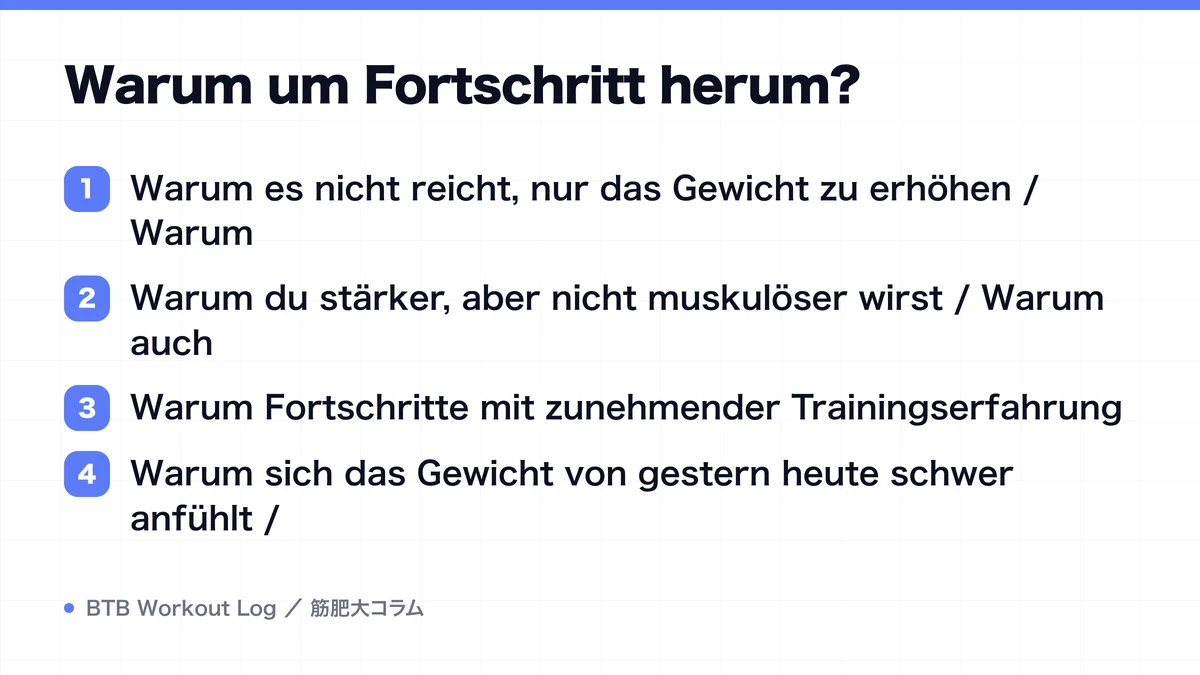 Diagram: Warum um Fortschritt herum?