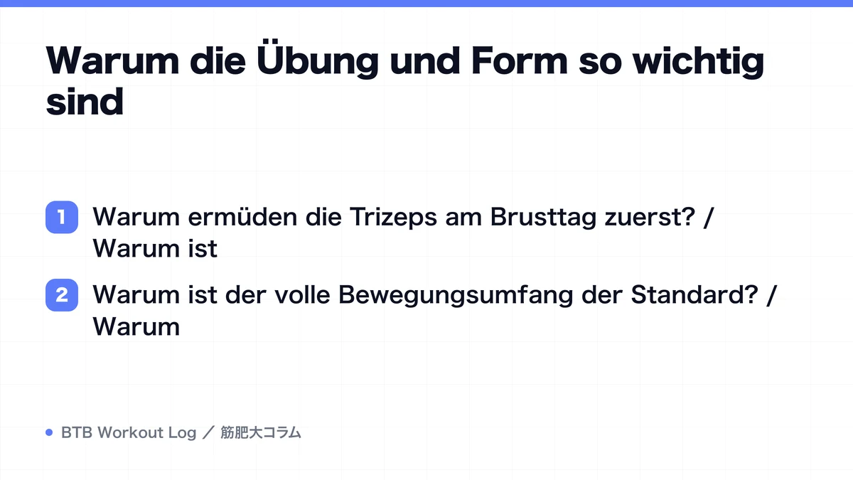 Diagram: Warum die Übung und Form so wichtig sind