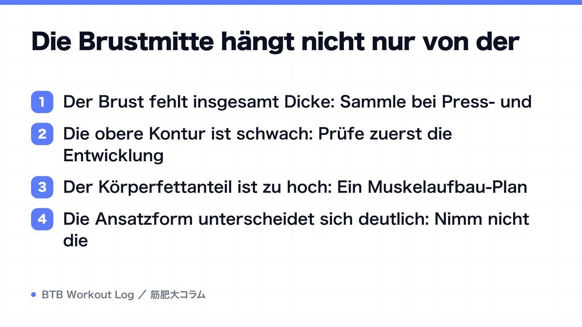 Diagram: Die Brustmitte hängt nicht nur von der