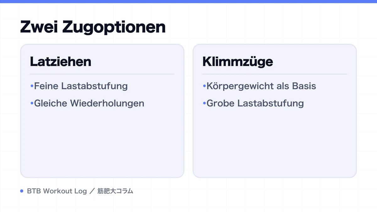 Diagram: Zwei Zugoptionen