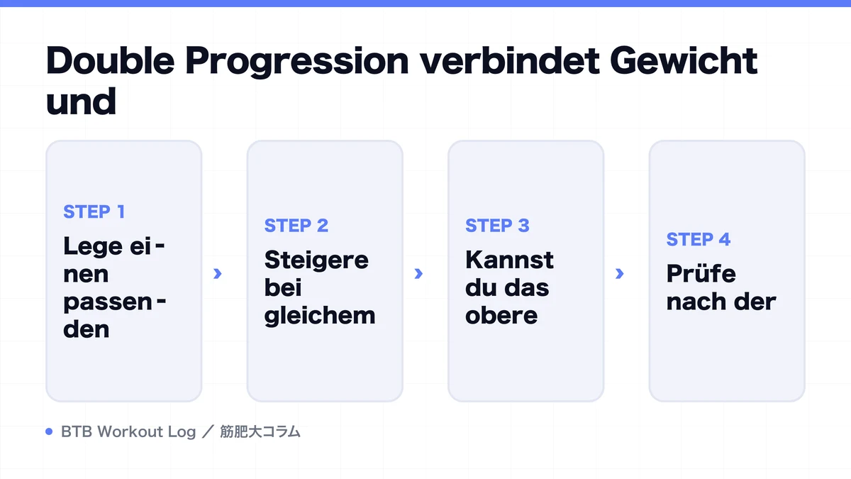 Diagram: Double Progression verbindet Gewicht und