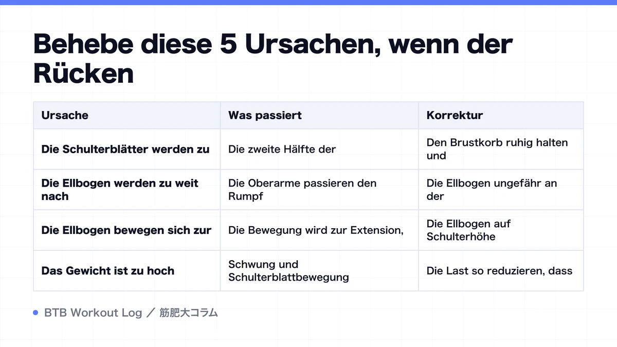 Diagram: Behebe diese 5 Ursachen, wenn der Rücken