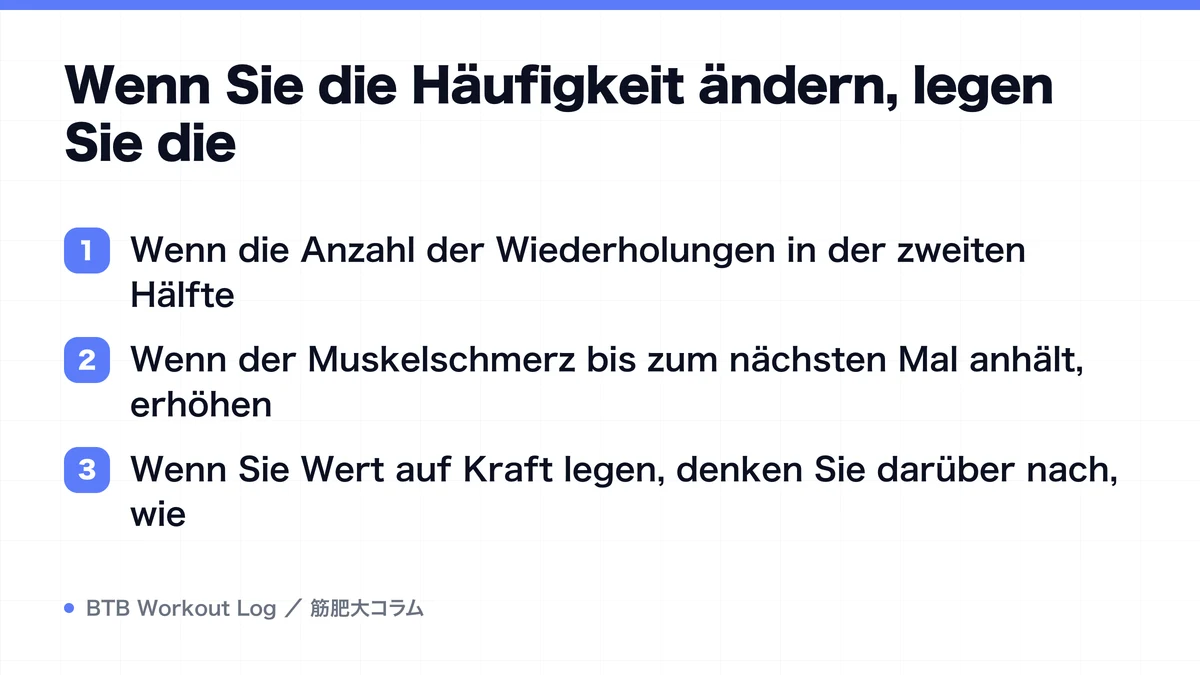 Diagram: Wenn Sie die Häufigkeit ändern, legen Sie die