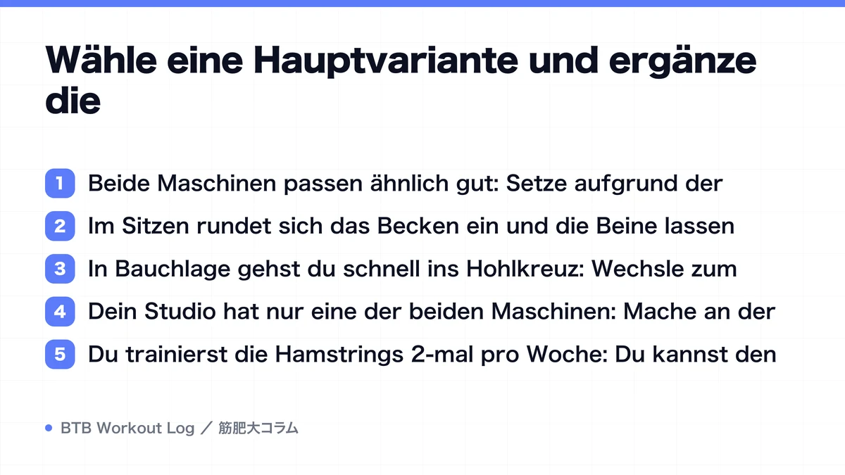 Diagram: Wähle eine Hauptvariante und ergänze die
