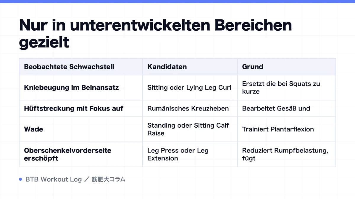 Diagram: Nur in unterentwickelten Bereichen gezielt