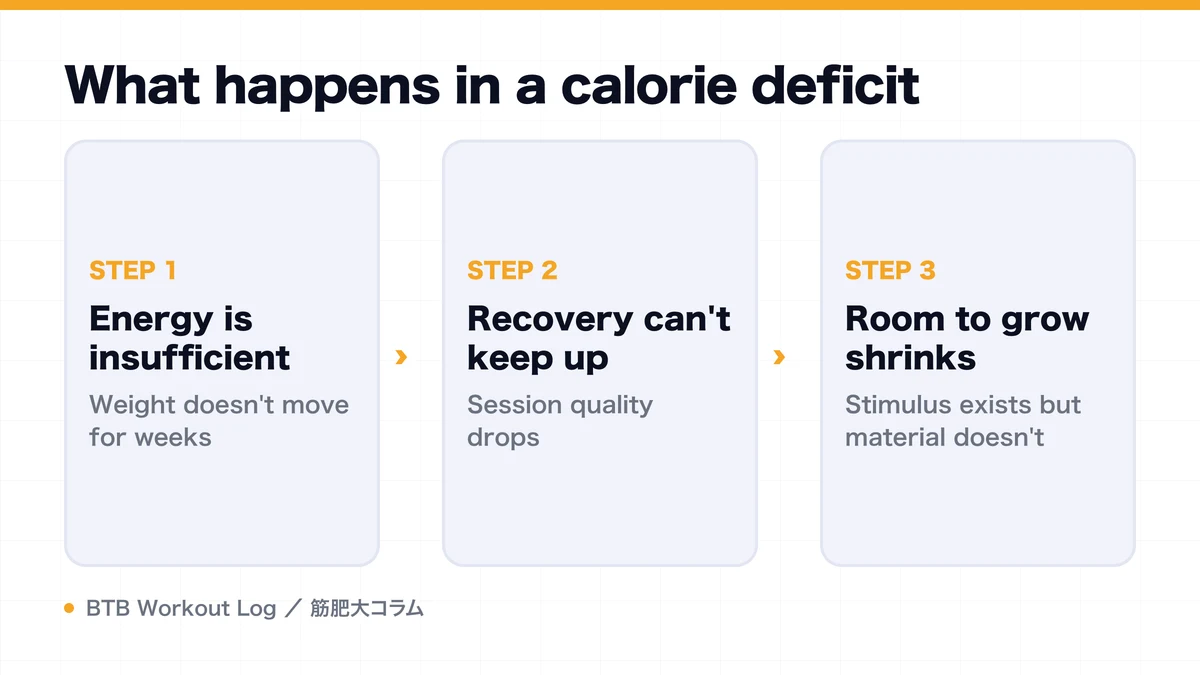 Diagram: What happens in a calorie deficit