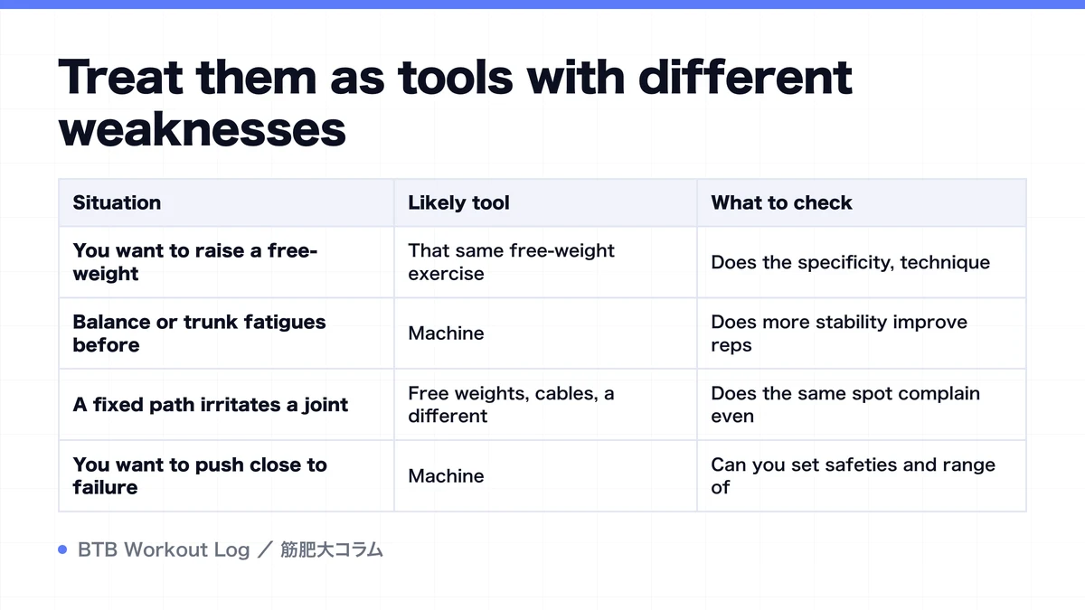 Diagram: Treat them as tools with different weaknesses