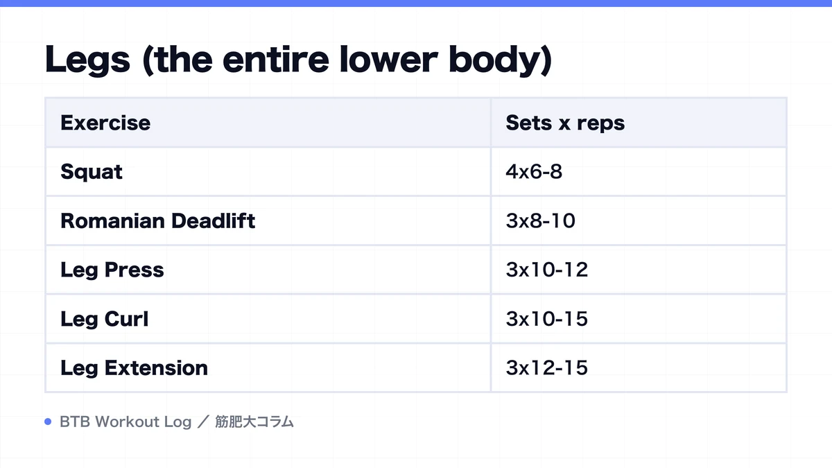 Diagram: Legs (the entire lower body)