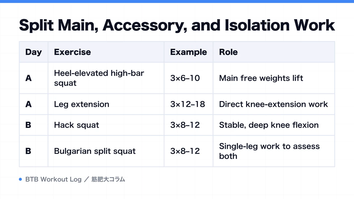 Diagram: Split Main, Accessory, and Isolation Work
