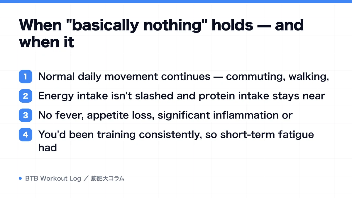 Diagram: When "basically nothing" holds — and when it