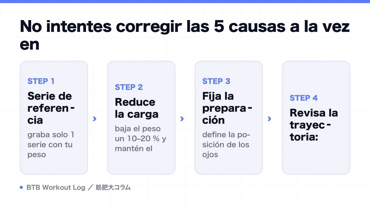 Diagram: No intentes corregir las 5 causas a la vez en