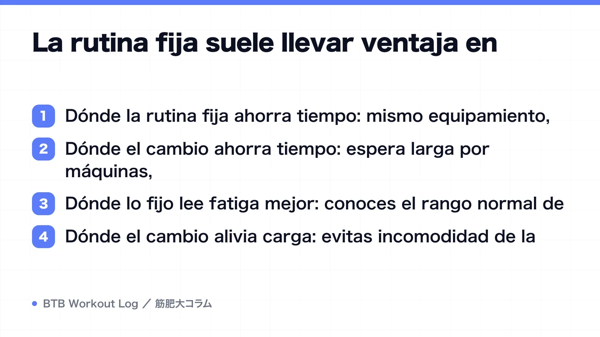 Diagram: La rutina fija suele llevar ventaja en