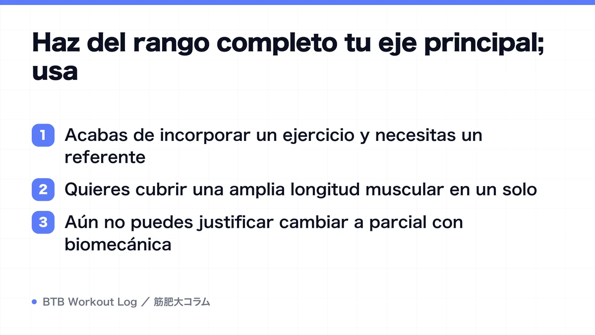Diagram: Haz del rango completo tu eje principal; usa