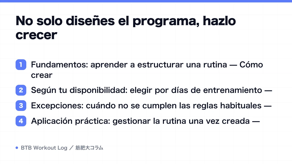 Diagram: No solo diseñes el programa, hazlo crecer