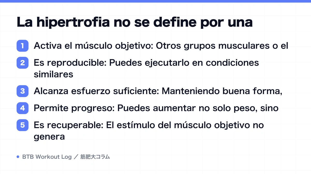 Diagram: La hipertrofia no se define por una