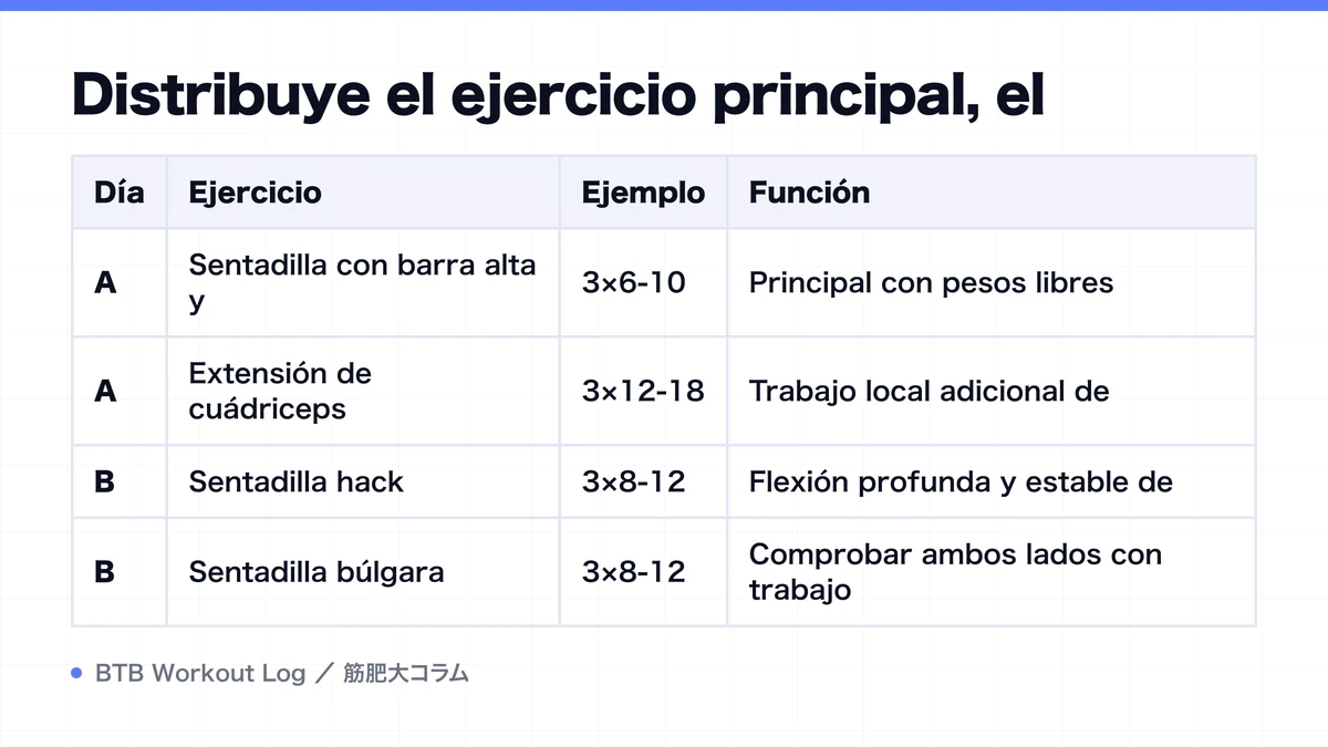 Diagram: Distribuye el ejercicio principal, el