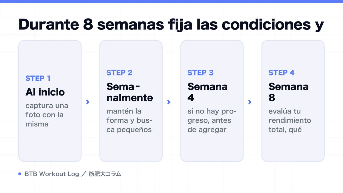 Diagram: Durante 8 semanas fija las condiciones y