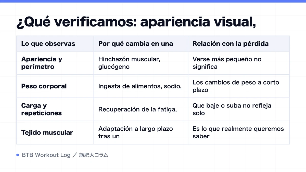 Diagram: ¿Qué verificamos: apariencia visual,