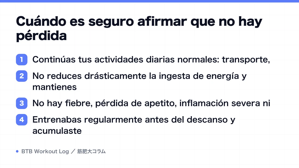 Diagram: Cuándo es seguro afirmar que no hay pérdida