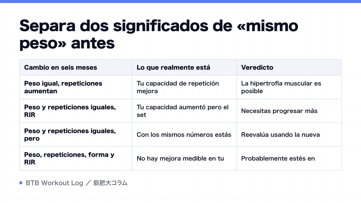 Diagram: Separa dos significados de «mismo peso» antes