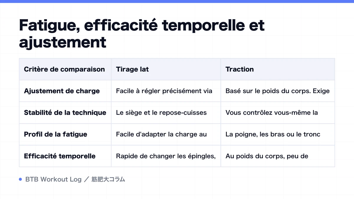 Diagram: Fatigue, efficacité temporelle et ajustement