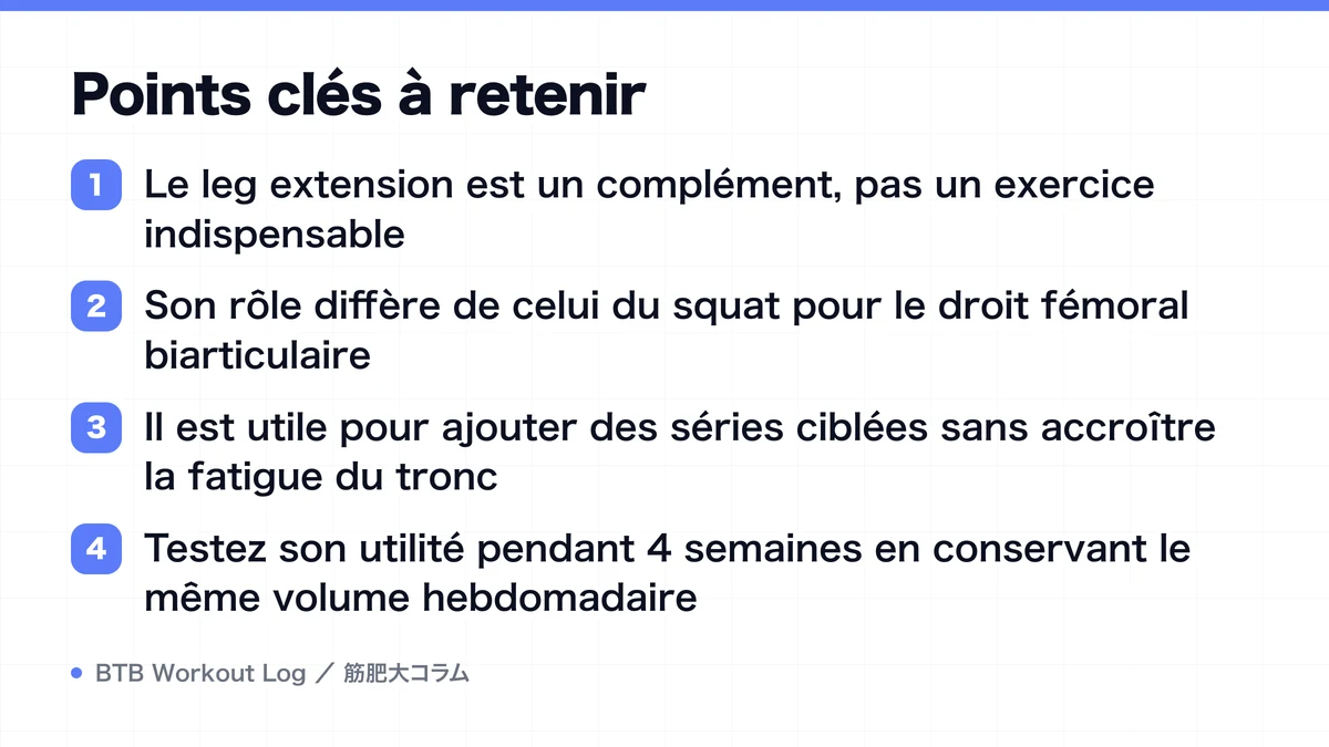 Diagram: Points clés à retenir
