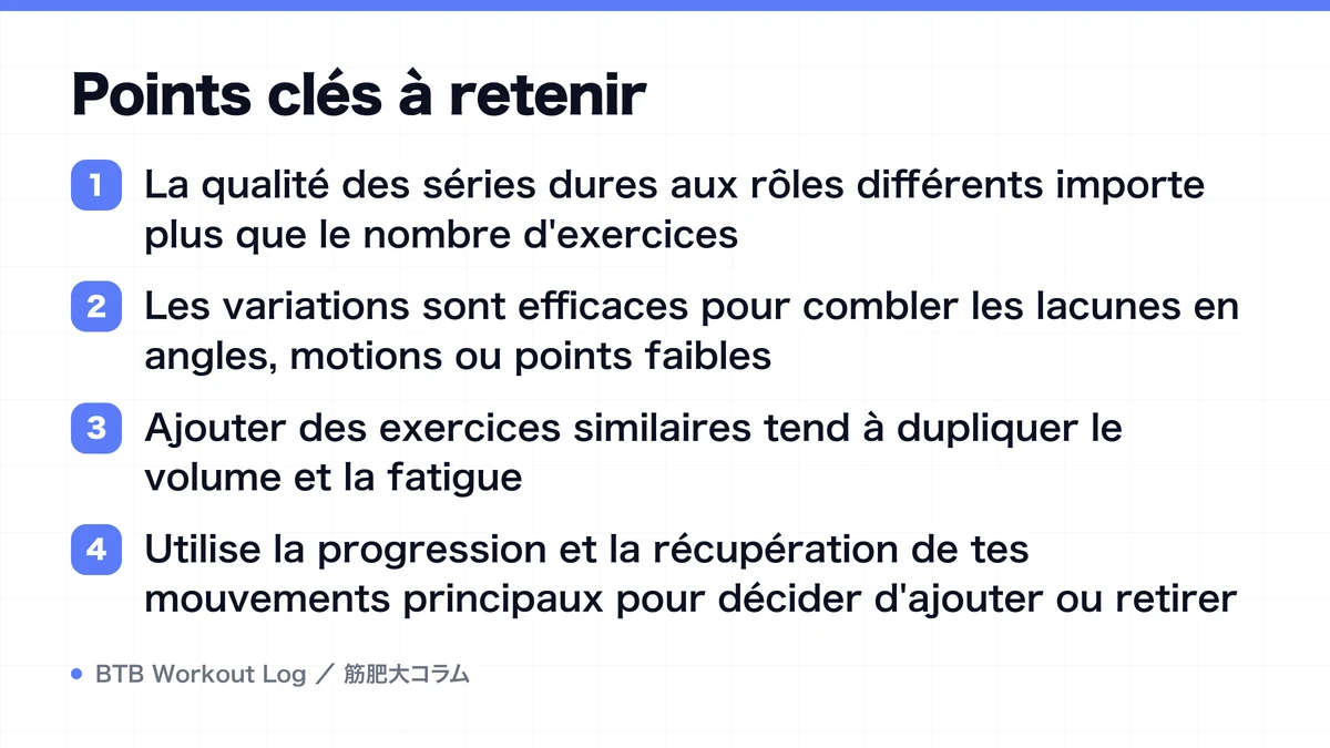 Diagram: Points clés à retenir