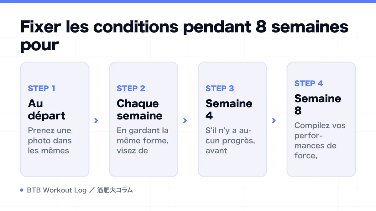 Diagram: Fixer les conditions pendant 8 semaines pour