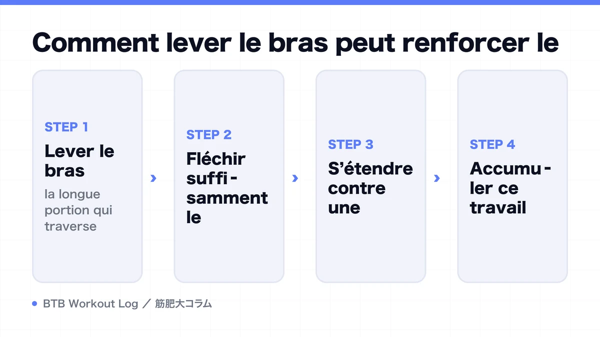 Diagram: Comment lever le bras peut renforcer le