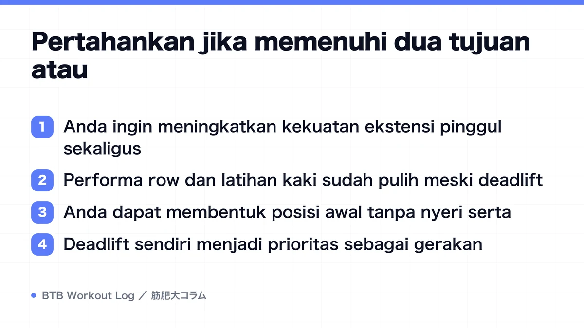 Diagram: Pertahankan jika memenuhi dua tujuan atau