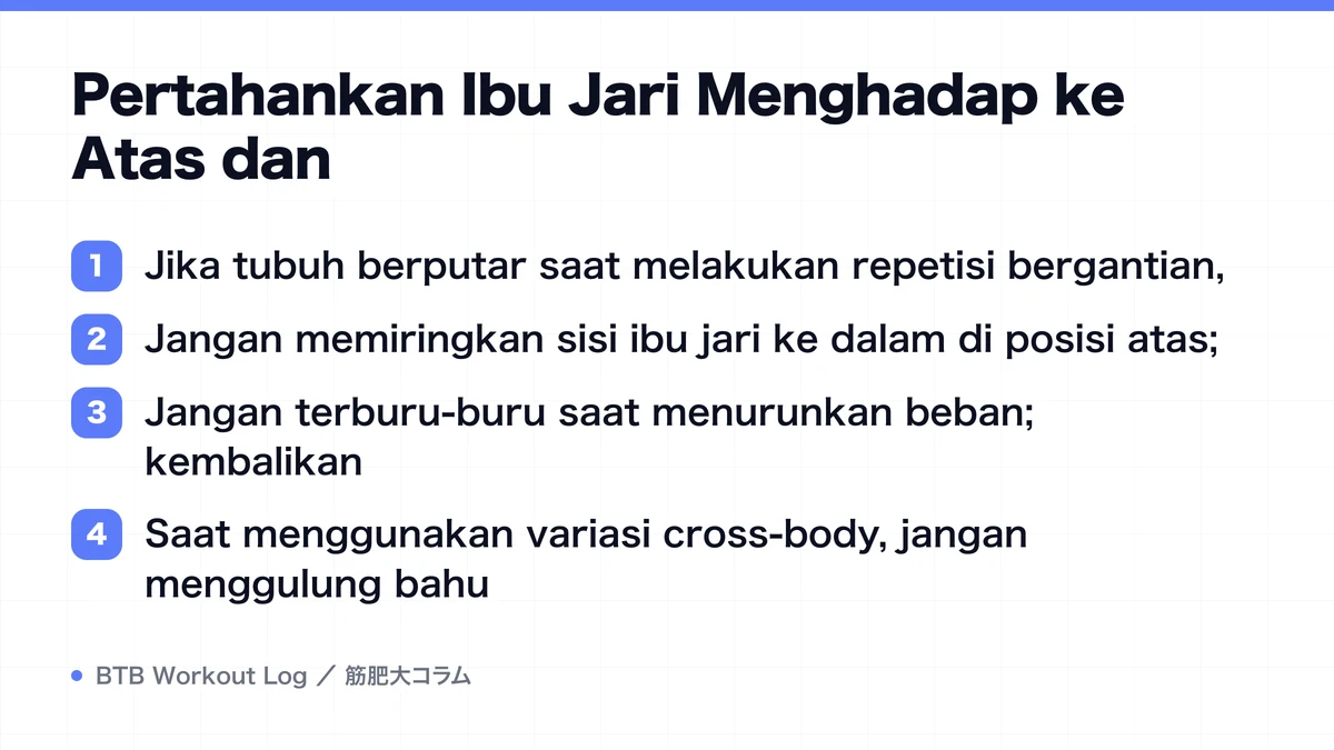 Diagram: Pertahankan Ibu Jari Menghadap ke Atas dan