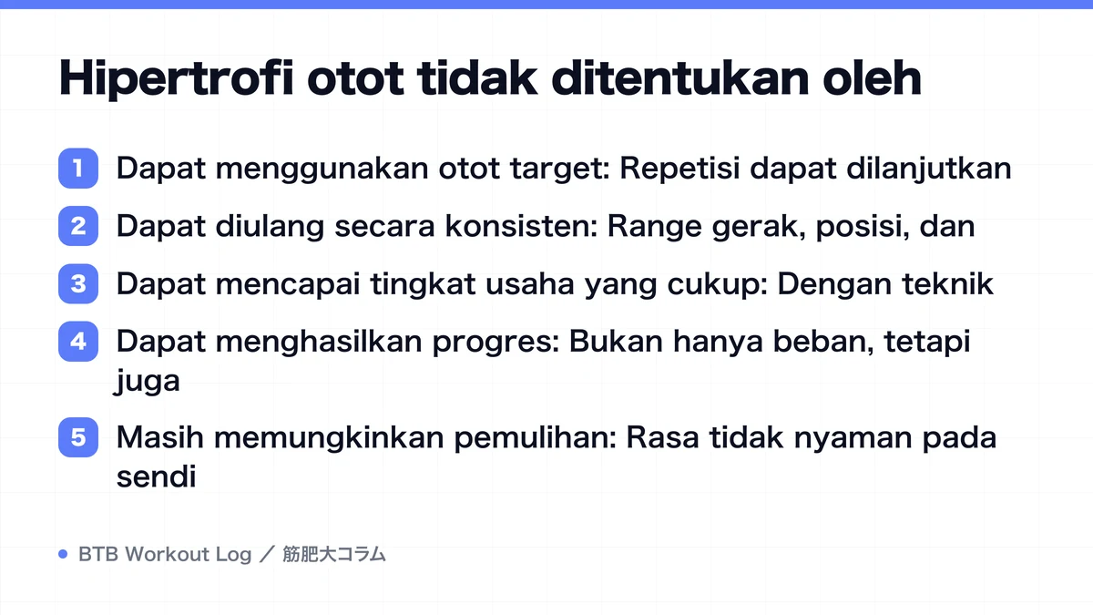 Diagram: Hipertrofi otot tidak ditentukan oleh