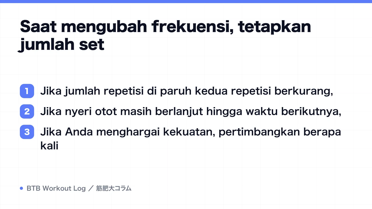 Diagram: Saat mengubah frekuensi, tetapkan jumlah set