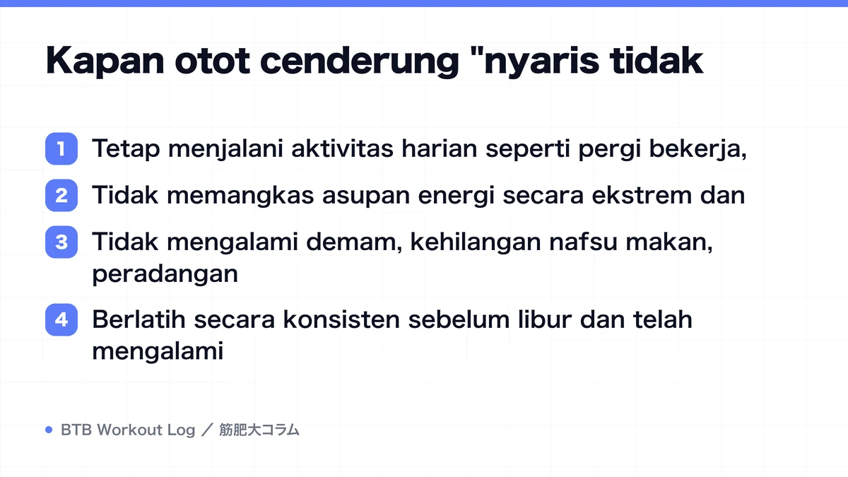 Diagram: Kapan otot cenderung "nyaris tidak