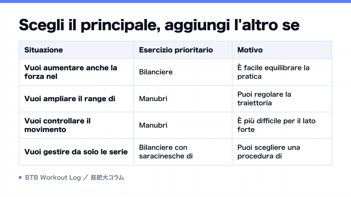 Diagram: Scegli il principale, aggiungi l'altro se
