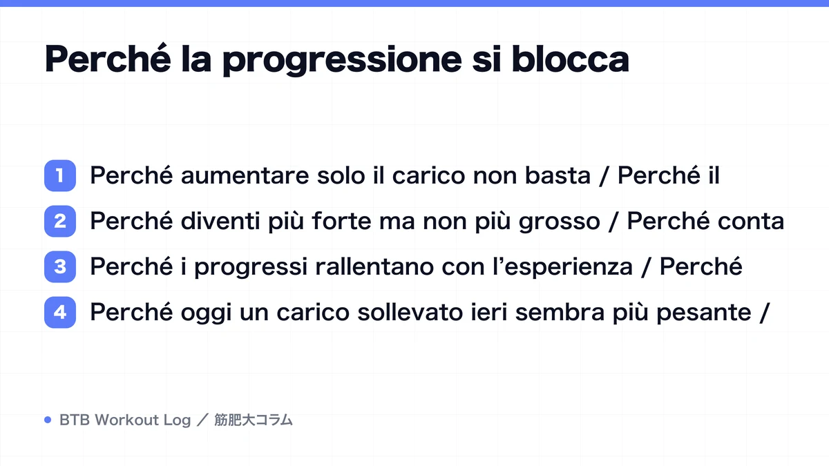 Diagram: Perché la progressione si blocca