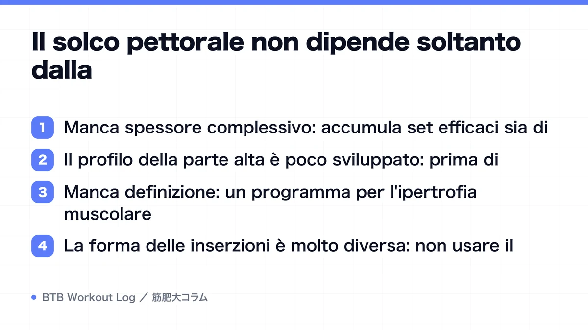 Diagram: Il solco pettorale non dipende soltanto dalla