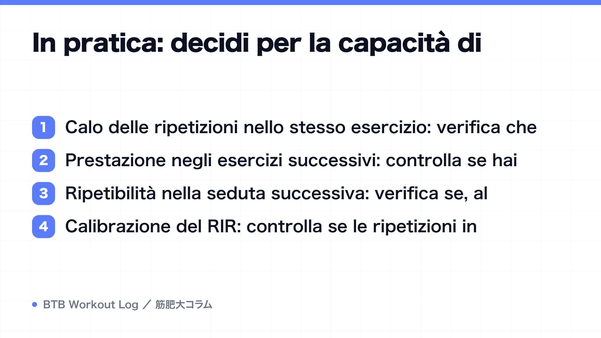 Diagram: In pratica: decidi per la capacità di