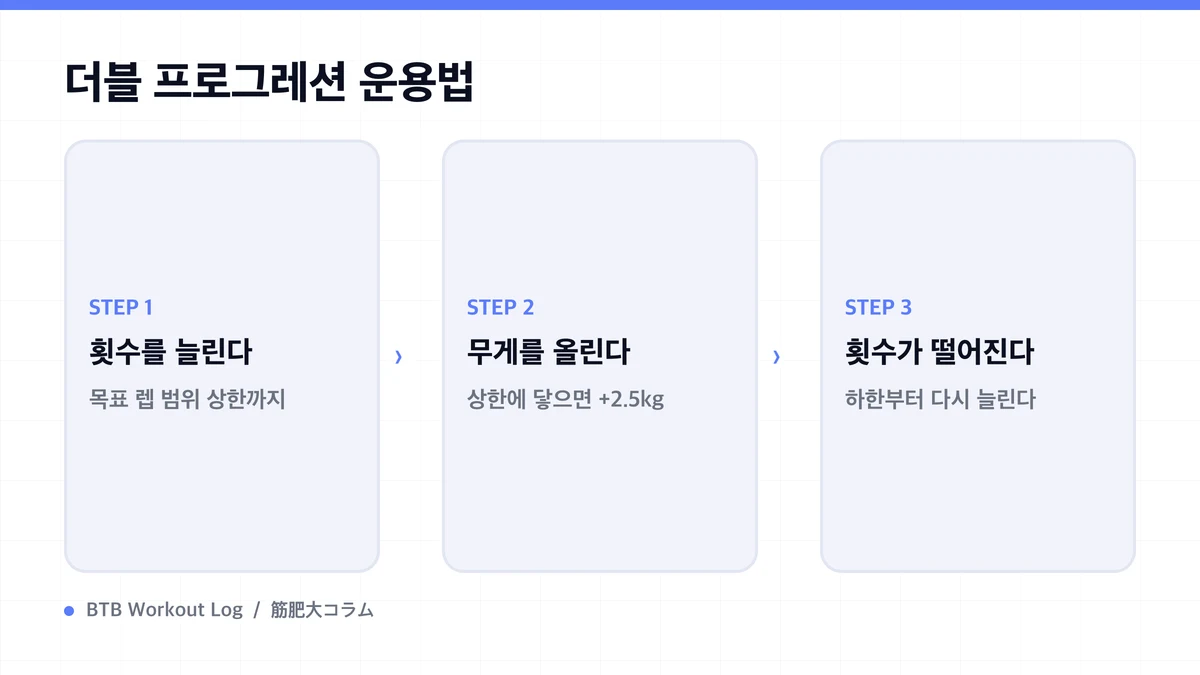 Diagram: 더블 프로그레션 운용법