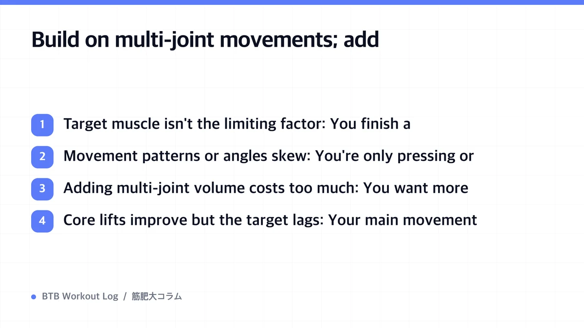 Diagram: Build on multi-joint movements; add