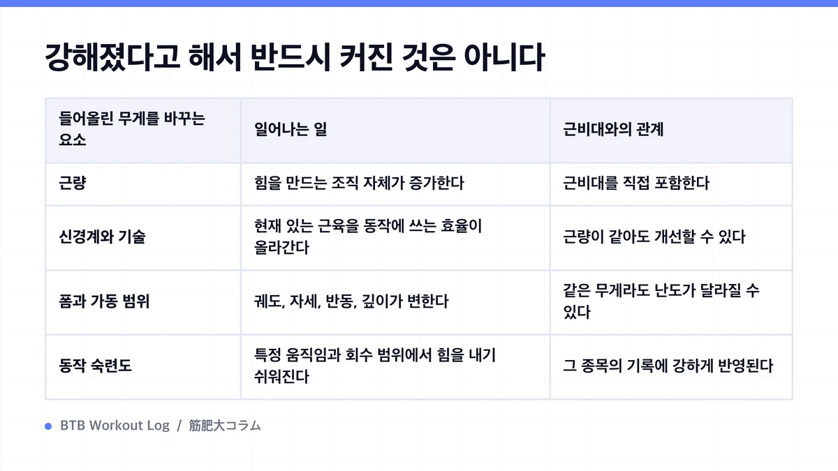Diagram: 강해졌다고 해서 반드시 커진 것은 아니다