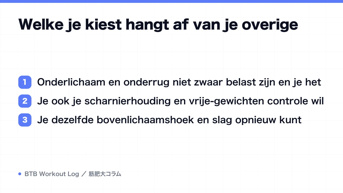 Diagram: Welke je kiest hangt af van je overige