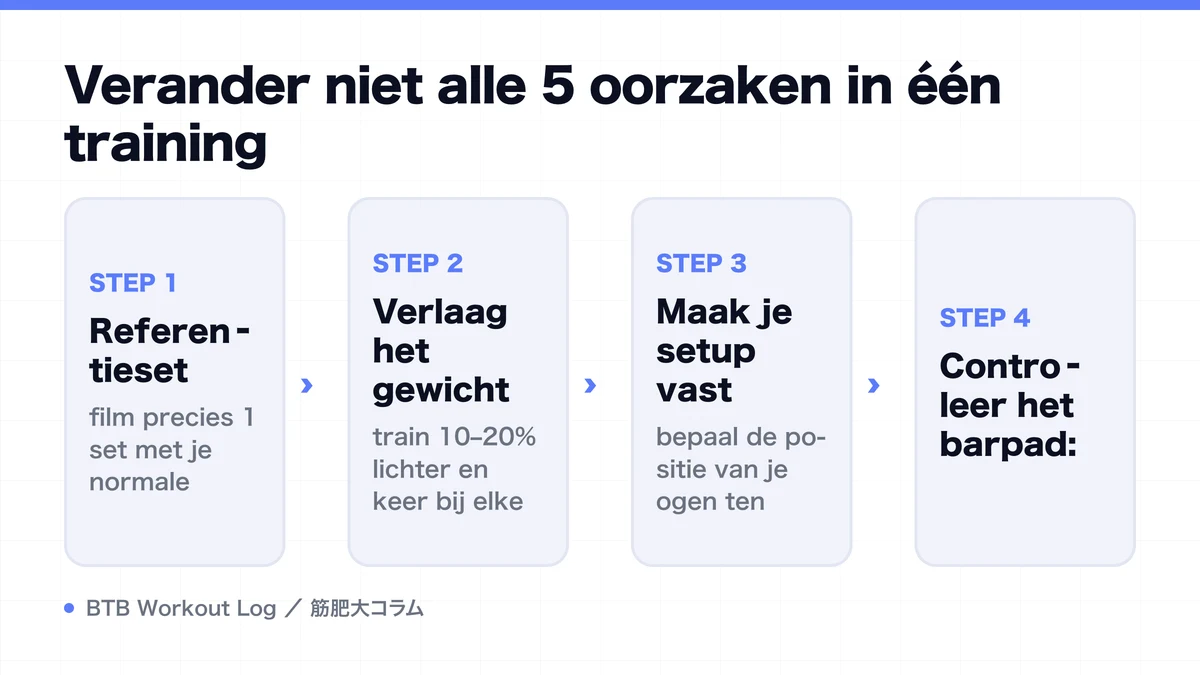 Diagram: Verander niet alle 5 oorzaken in één training