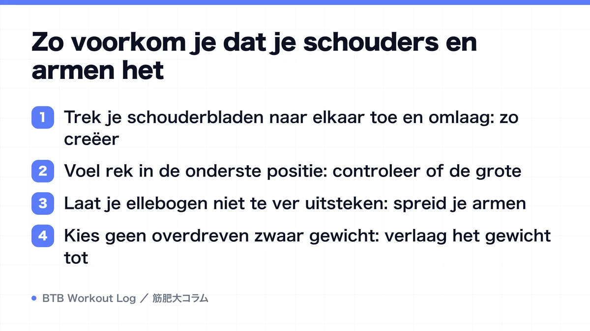 Diagram: Zo voorkom je dat je schouders en armen het