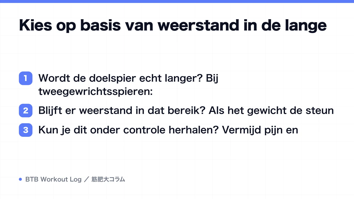 Diagram: Kies op basis van weerstand in de lange