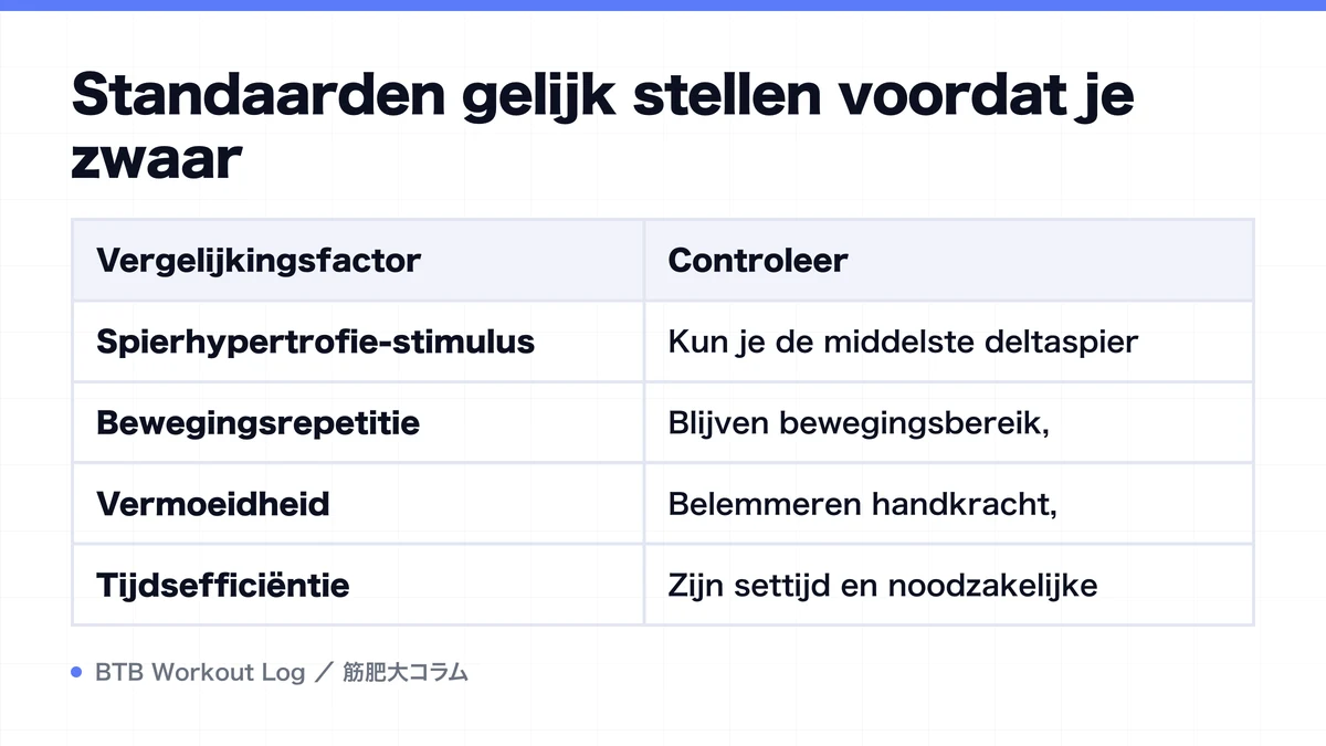 Diagram: Standaarden gelijk stellen voordat je zwaar