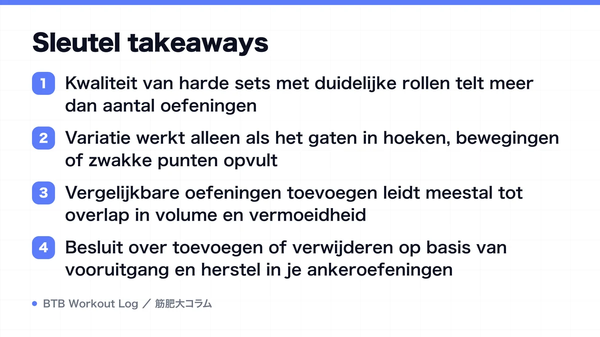 Diagram: Sleutel takeaways
