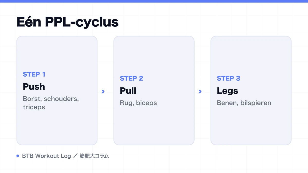 Diagram: Eén PPL-cyclus
