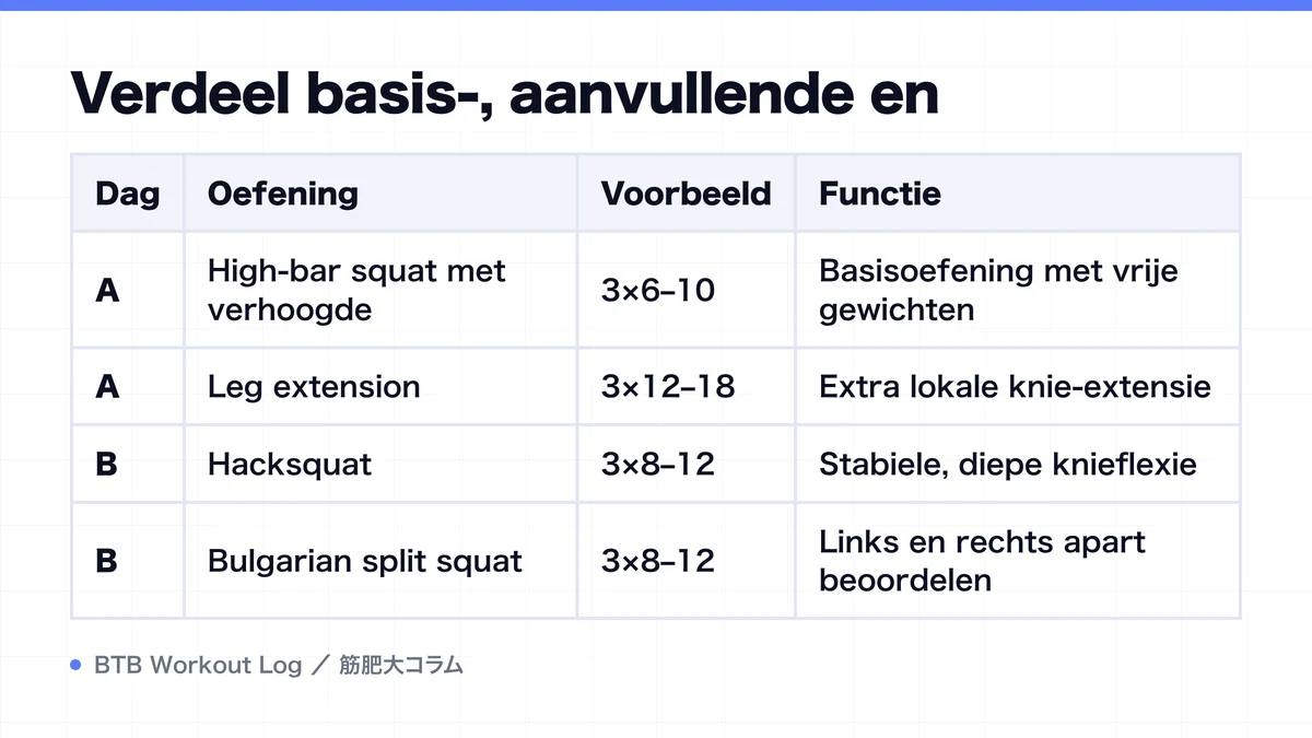 Diagram: Verdeel basis-, aanvullende en